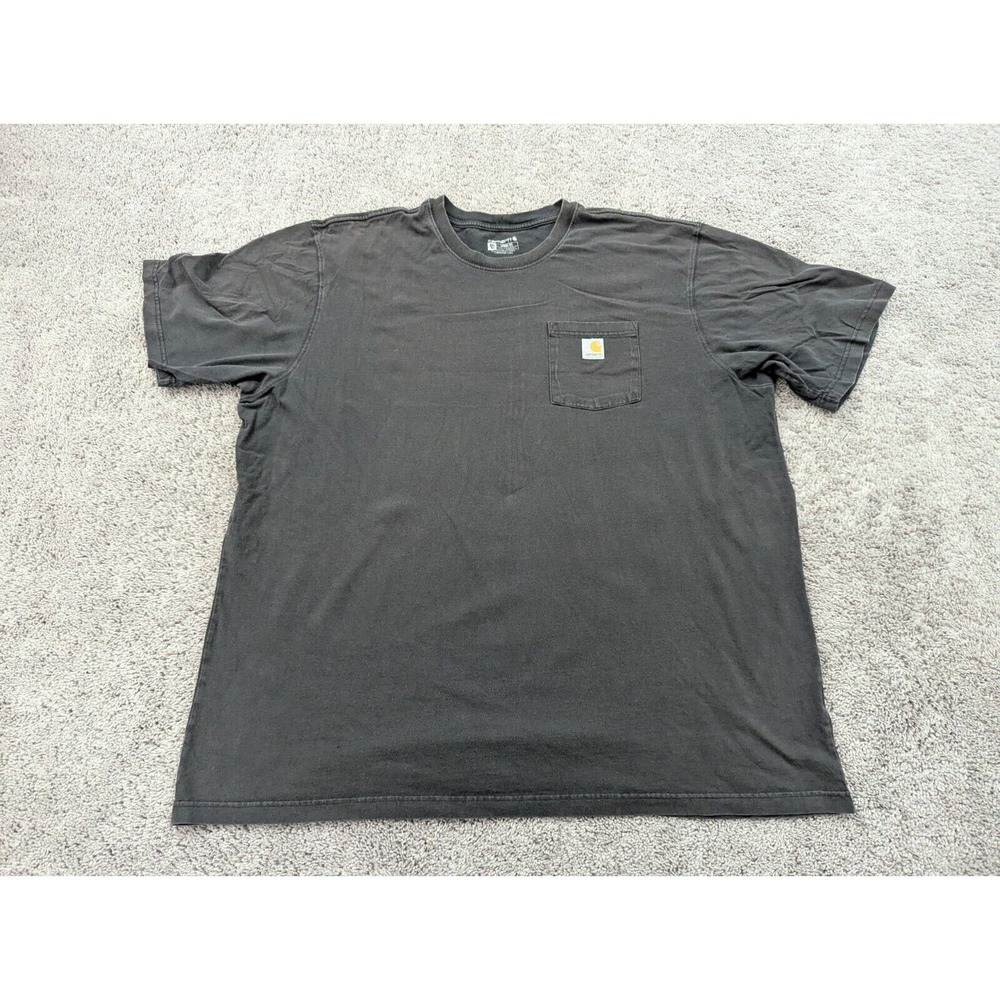 Carhartt T-shirt Men's 3XL‎ Tall Loose Fit Workwear Gray Pocket